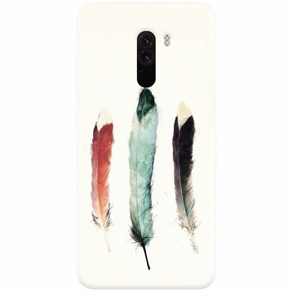 Husa silicon pentru Xiaomi Pocophone F1, Three Feathers