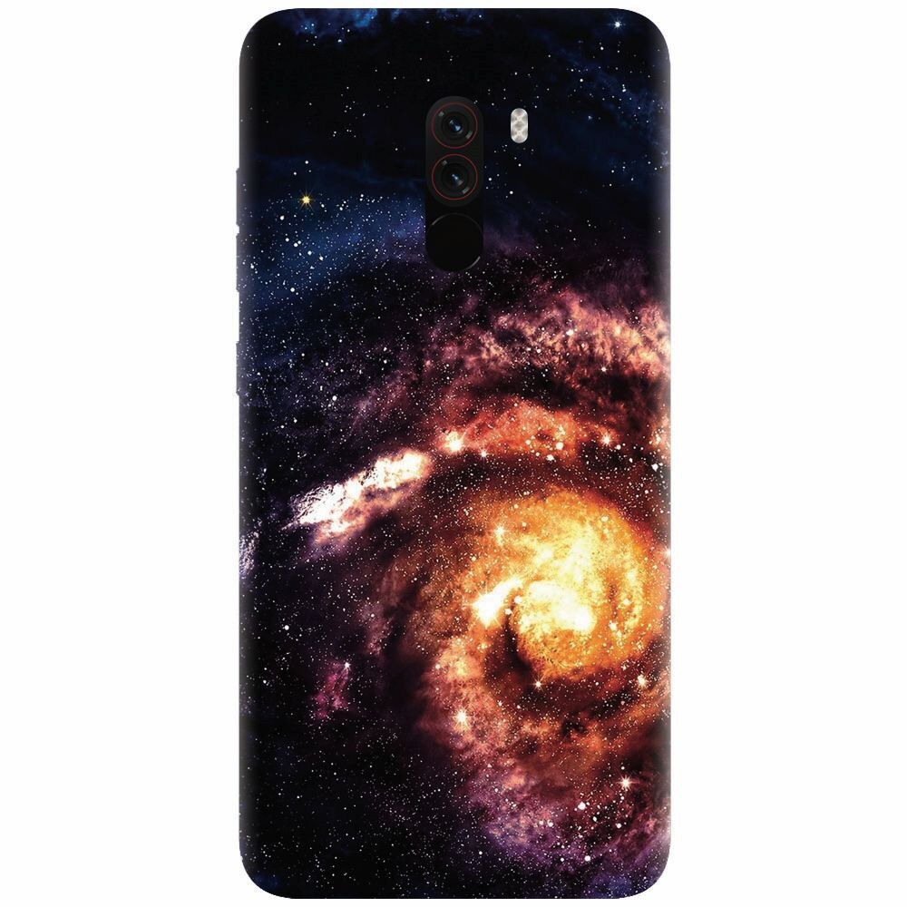Husa silicon pentru Xiaomi Pocophone F1, Spiral Galaxy Illustration