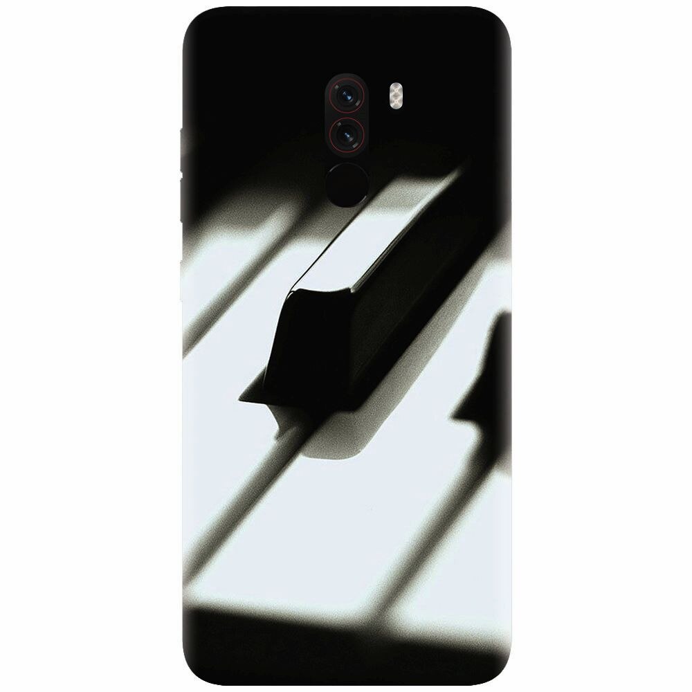 Husa silicon pentru Xiaomi Pocophone F1, Piano Key Close Up Macro