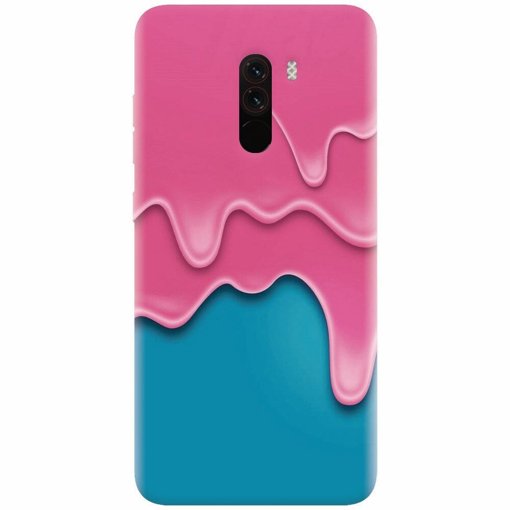 Husa silicon pentru Xiaomi Pocophone F1, Pink Liquid Dripping