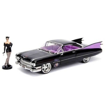 Figurina DC Bombshells Diecast Model Hollywood Rides 1959 Cadillac cu Figurina Catwoman Figurina DC Bombshells Diecast Model Hollywood Rides 1959 Cadillac cu Figurina Catwoman