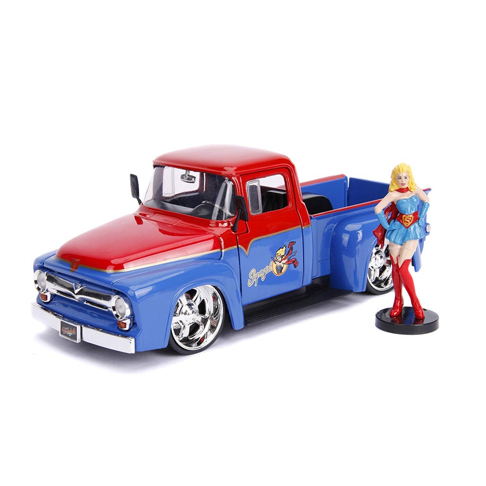 Figurina DC Bombshells Diecast Model Hollywood Rides 1956 Ford F100 cu Supergirl