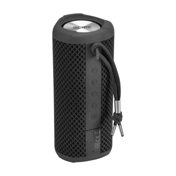 Тонколона Acme PS407, 1.0, 10W RMS, 3.5 mm AUX; Bluetooth, до 25 часа възпроизвеждане, водоустойчива, черна