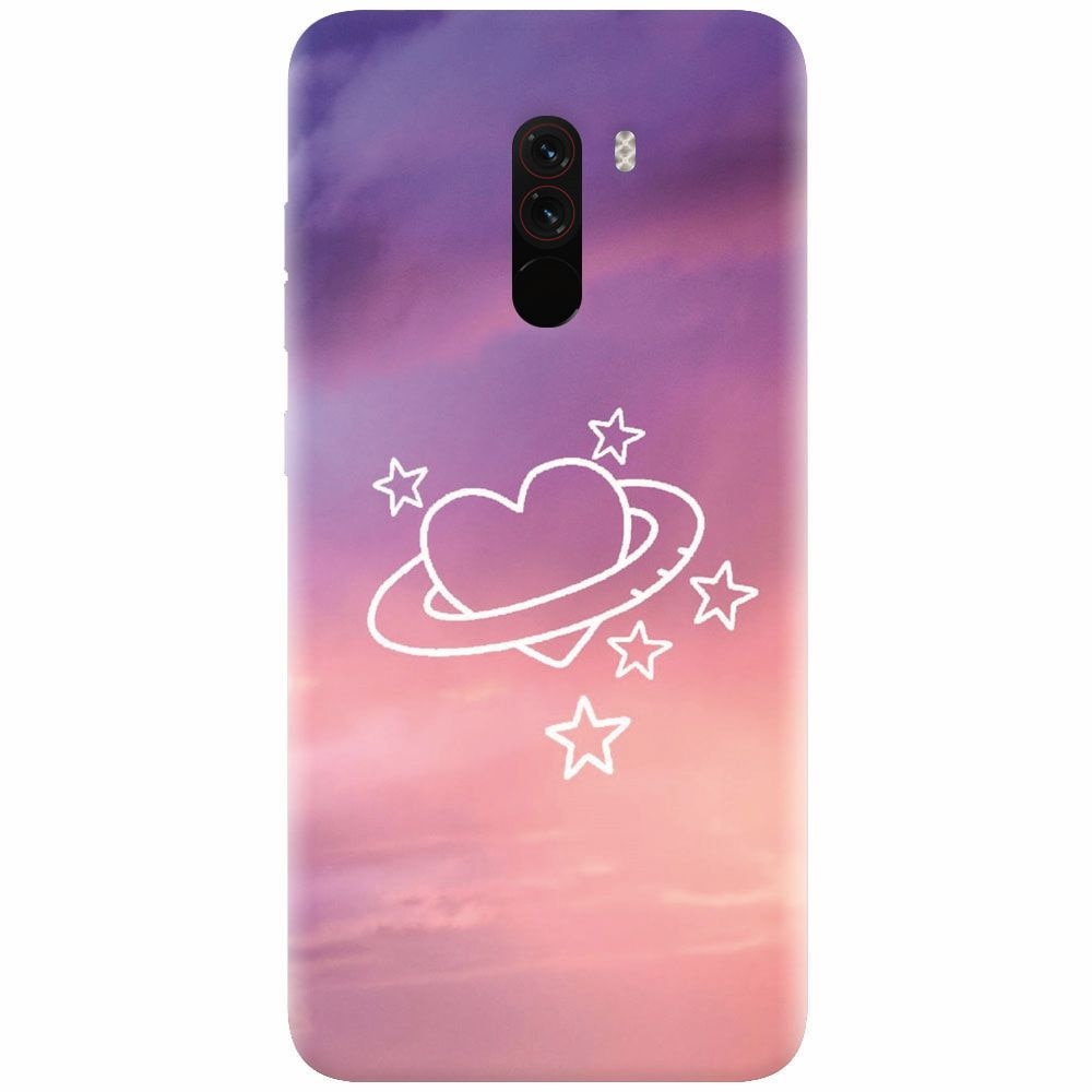 Husa silicon pentru Xiaomi Pocophone F1, Galaxy Heart