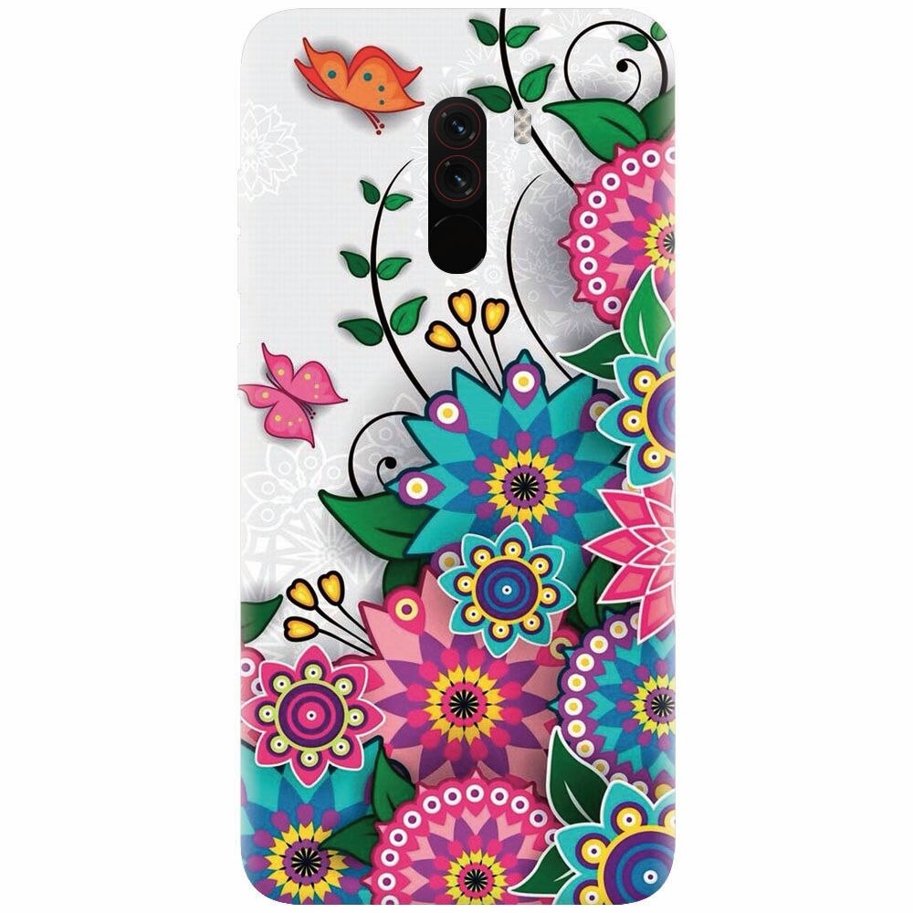 Husa silicon pentru Xiaomi Pocophone F1, Mandala Flowers