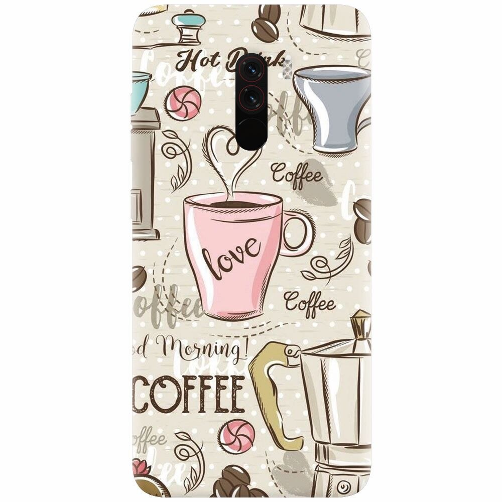 Husa silicon pentru Xiaomi Pocophone F1, Coffe And Donuts