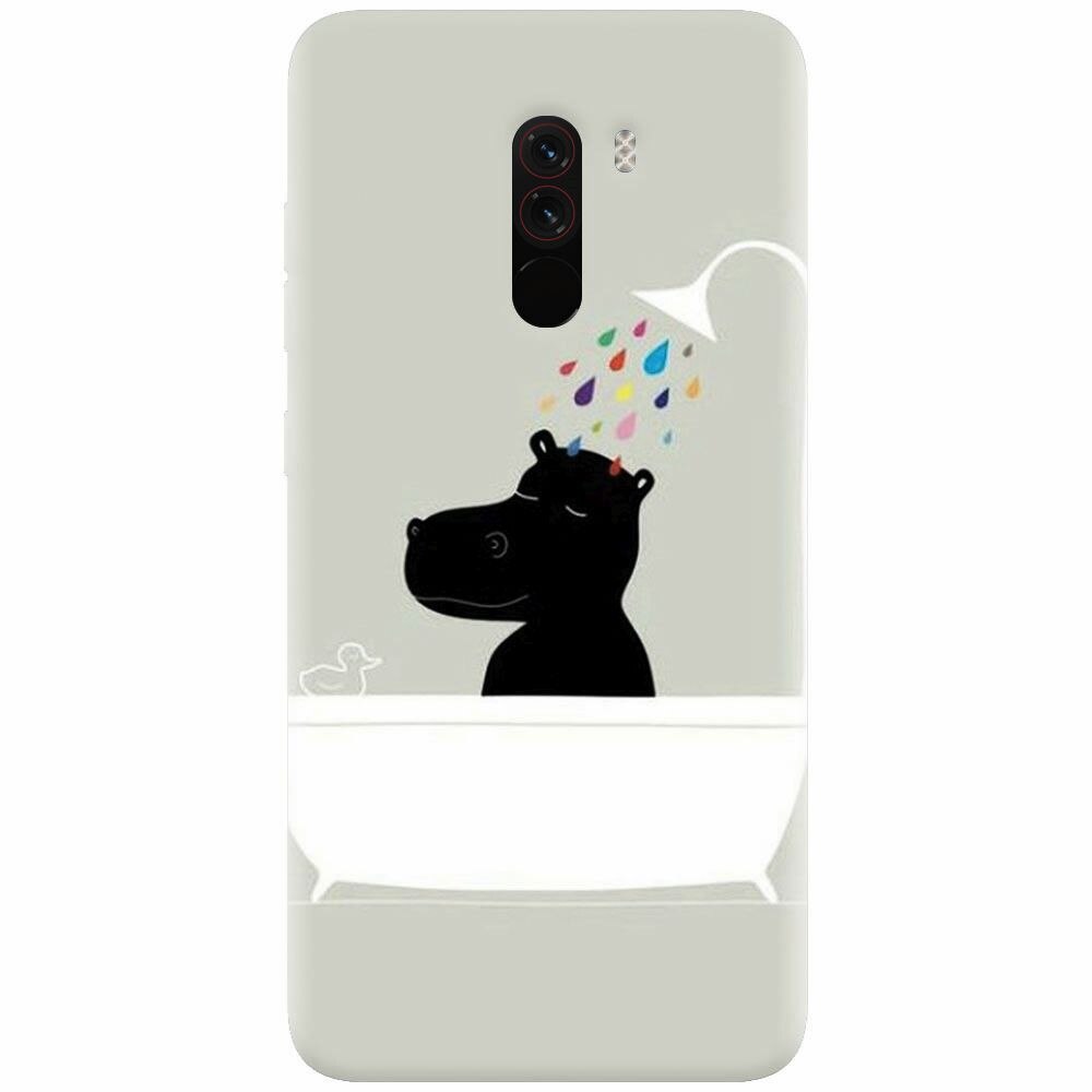 Husa silicon pentru Xiaomi Pocophone F1, Hippo Bath