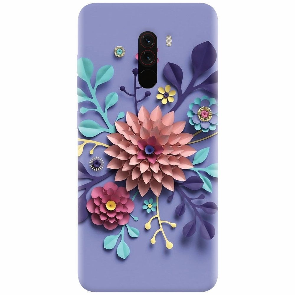 Husa silicon pentru Xiaomi Pocophone F1, Flower Artwork