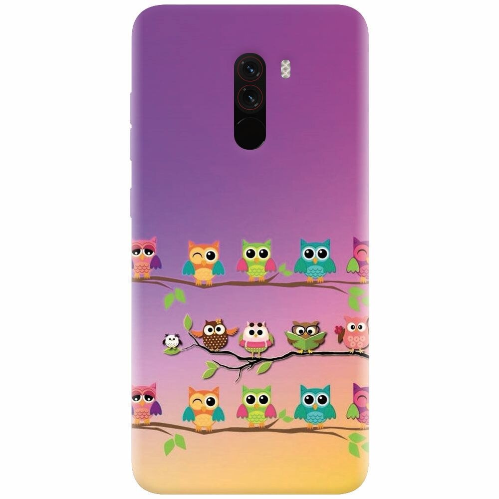 Husa silicon pentru Xiaomi Pocophone F1, Owls