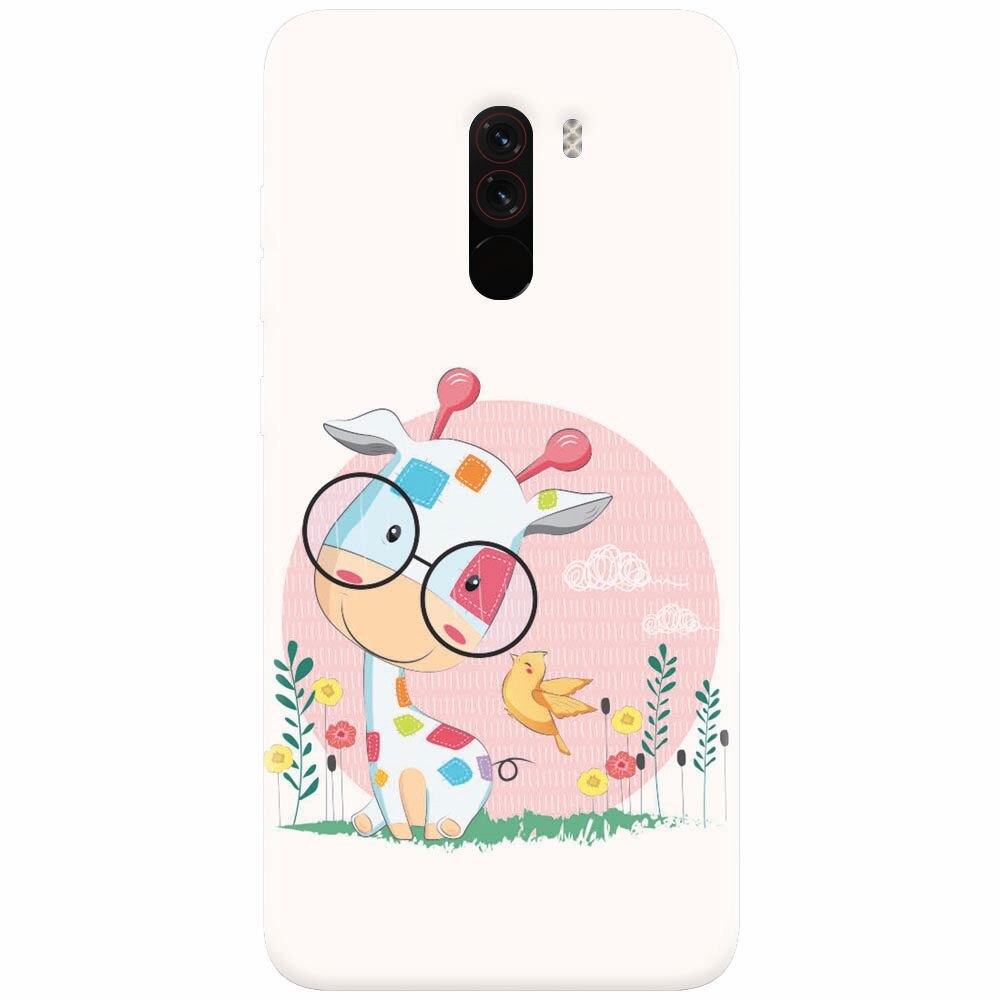 Husa silicon pentru Xiaomi Pocophone F1, Baby Giraffe