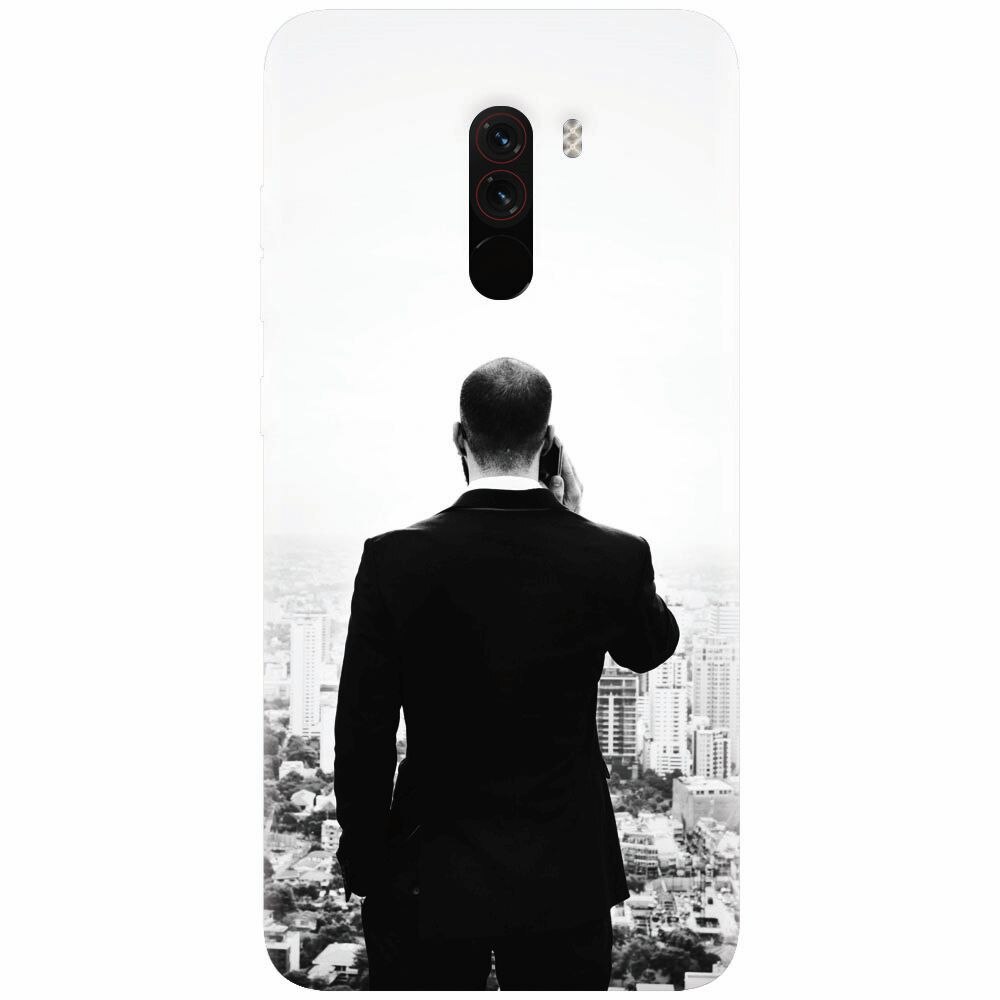Husa silicon pentru Xiaomi Pocophone F1, Man In Suit