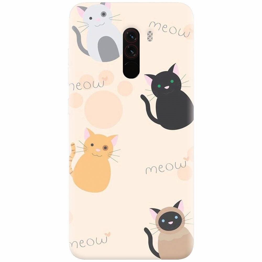 Husa silicon pentru Xiaomi Pocophone F1, Meow