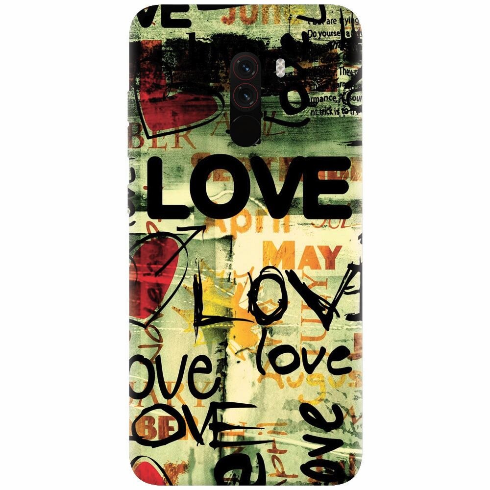 Husa silicon pentru Xiaomi Pocophone F1, Love Artwork