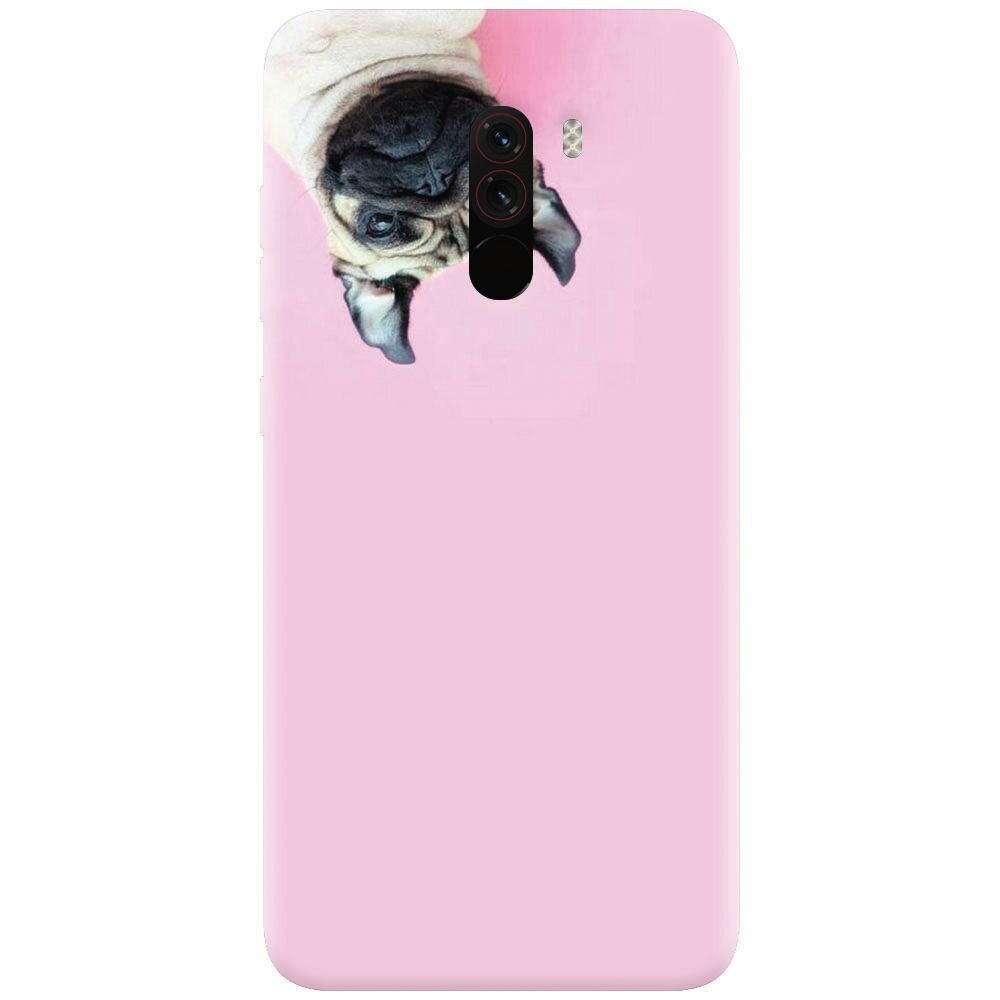 Husa silicon pentru Xiaomi Pocophone F1, Dog And Pink