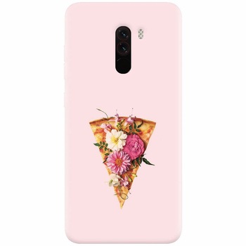 Husa silicon pentru Xiaomi Pocophone F1, Flower Pizza Husa silicon pentru Xiaomi Pocophone F1, Flower Pizza