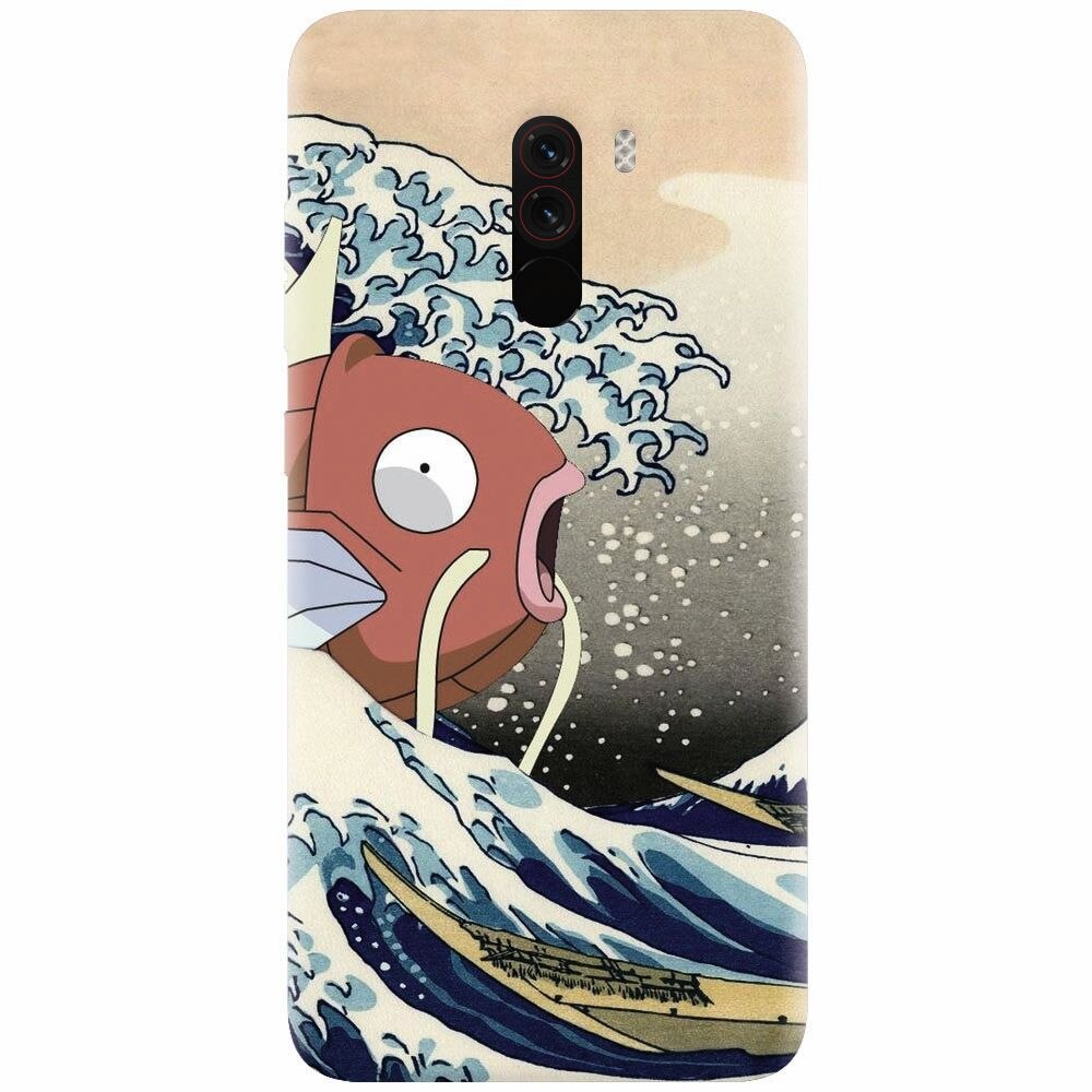 Husa silicon pentru Xiaomi Pocophone F1, Great Wave Fish