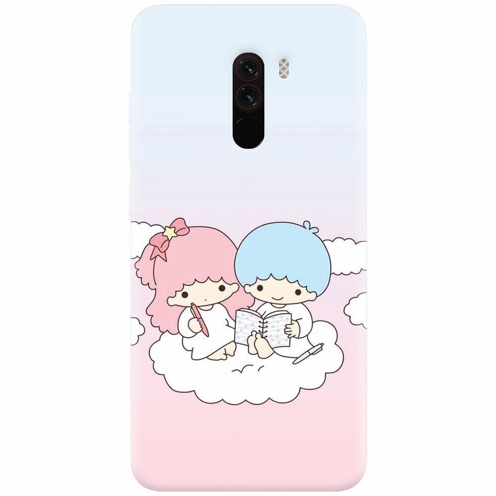 Husa silicon pentru Xiaomi Pocophone F1, Little Twins On Cloud