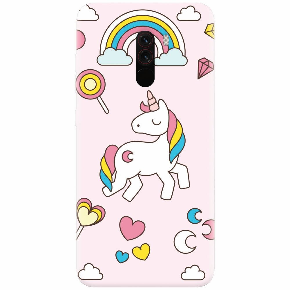 Husa silicon pentru Xiaomi Pocophone F1, Cute Unicorn