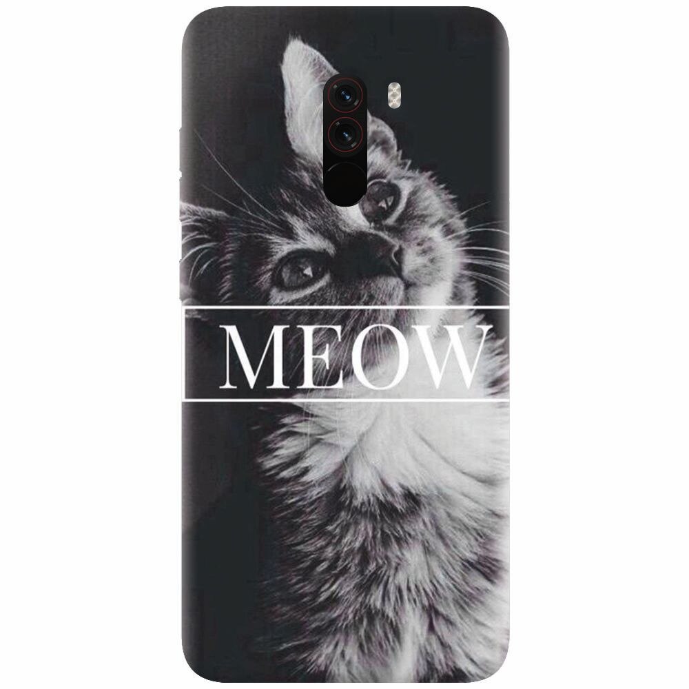 Husa silicon pentru Xiaomi Pocophone F1, Meow Cute Cat