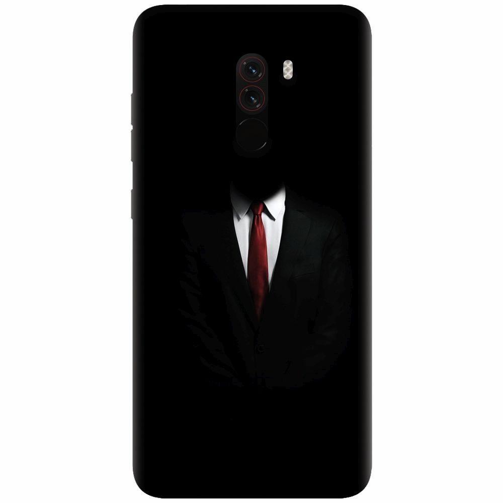 Husa silicon pentru Xiaomi Pocophone F1, Mystery Man In Suit