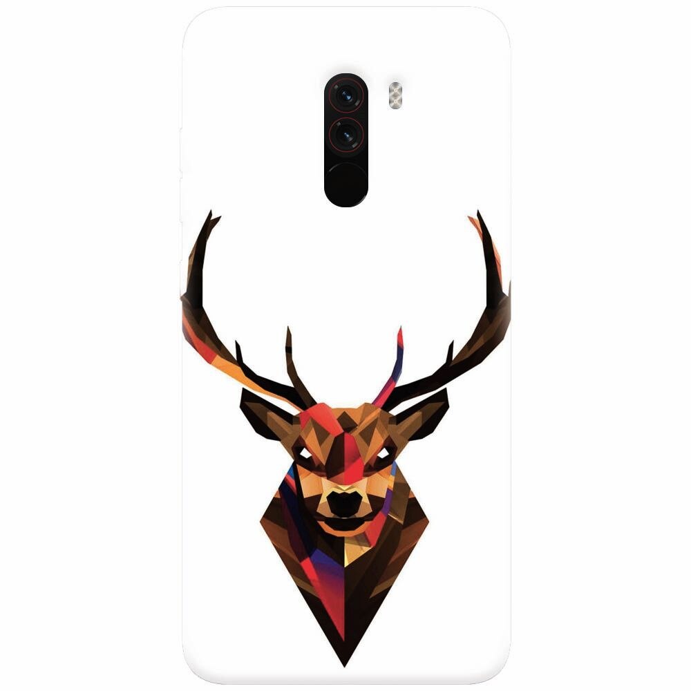 Husa silicon pentru Xiaomi Pocophone F1, Geometric Tibetan Antelope