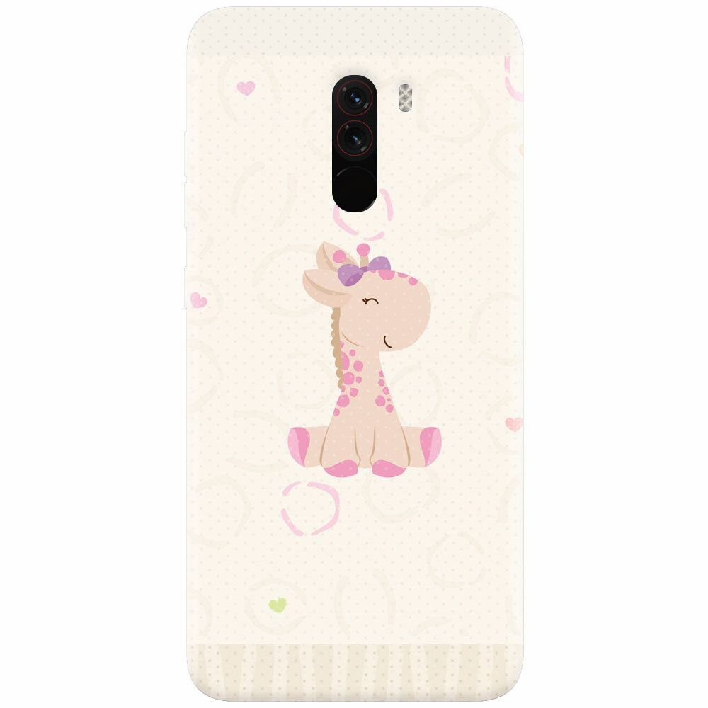 Husa silicon pentru Xiaomi Pocophone F1, Giraffe Cute
