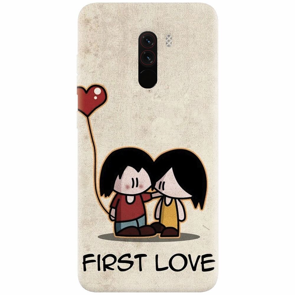 Husa silicon pentru Xiaomi Pocophone F1, First Love Great Lock Screen