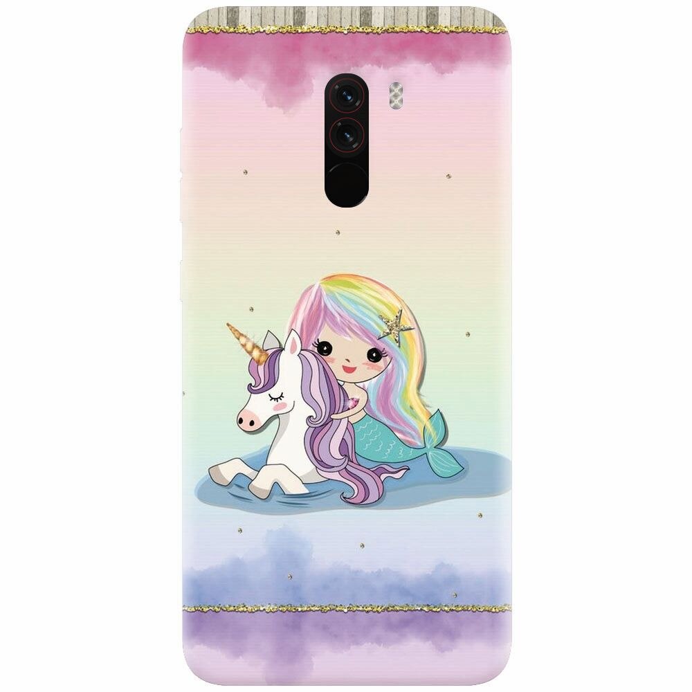 Husa silicon pentru Xiaomi Pocophone F1, Mermaid Unicorn Play