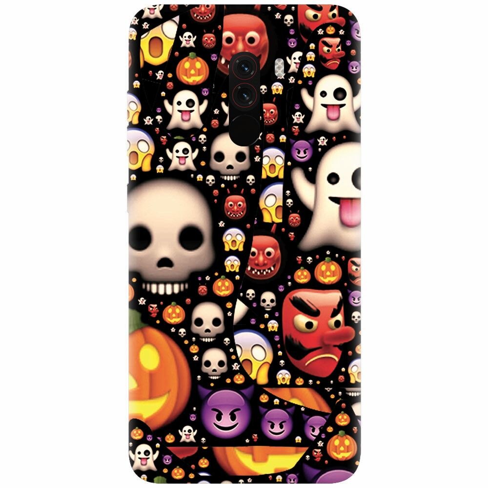 Husa silicon pentru Xiaomi Pocophone F1, Emoji Mess