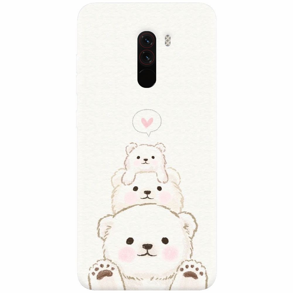 Husa silicon pentru Xiaomi Pocophone F1, Family Bear