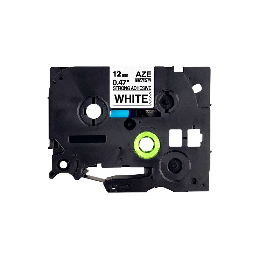 Etichete autocolante compatibile, adeziv puternic, Brother TZe-S231, 12mm x 8m, negru/alb, TZe-S231-C