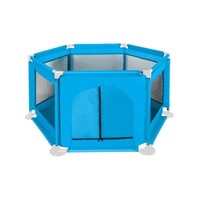 Spatiu De Joaca, Tarc Pentru Copii, 125 X 65 Cm, Culoare Albastru Deschis