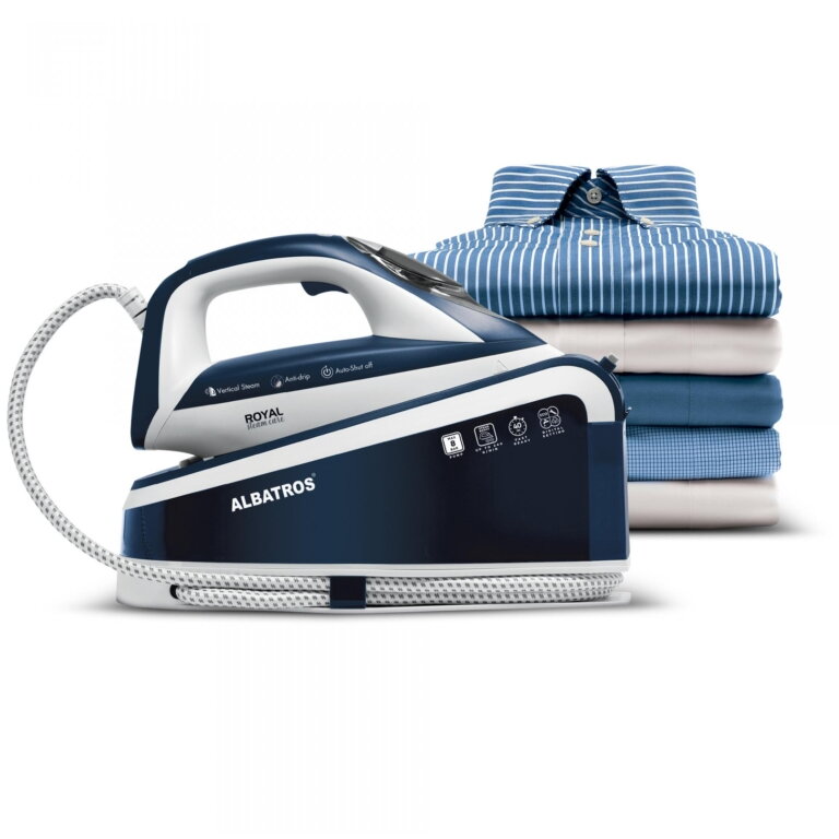 Statie de calcat Albatros Royal Steam Care Blue, 3000 W, 8 bar, 1.5 l, Alb/Albastru