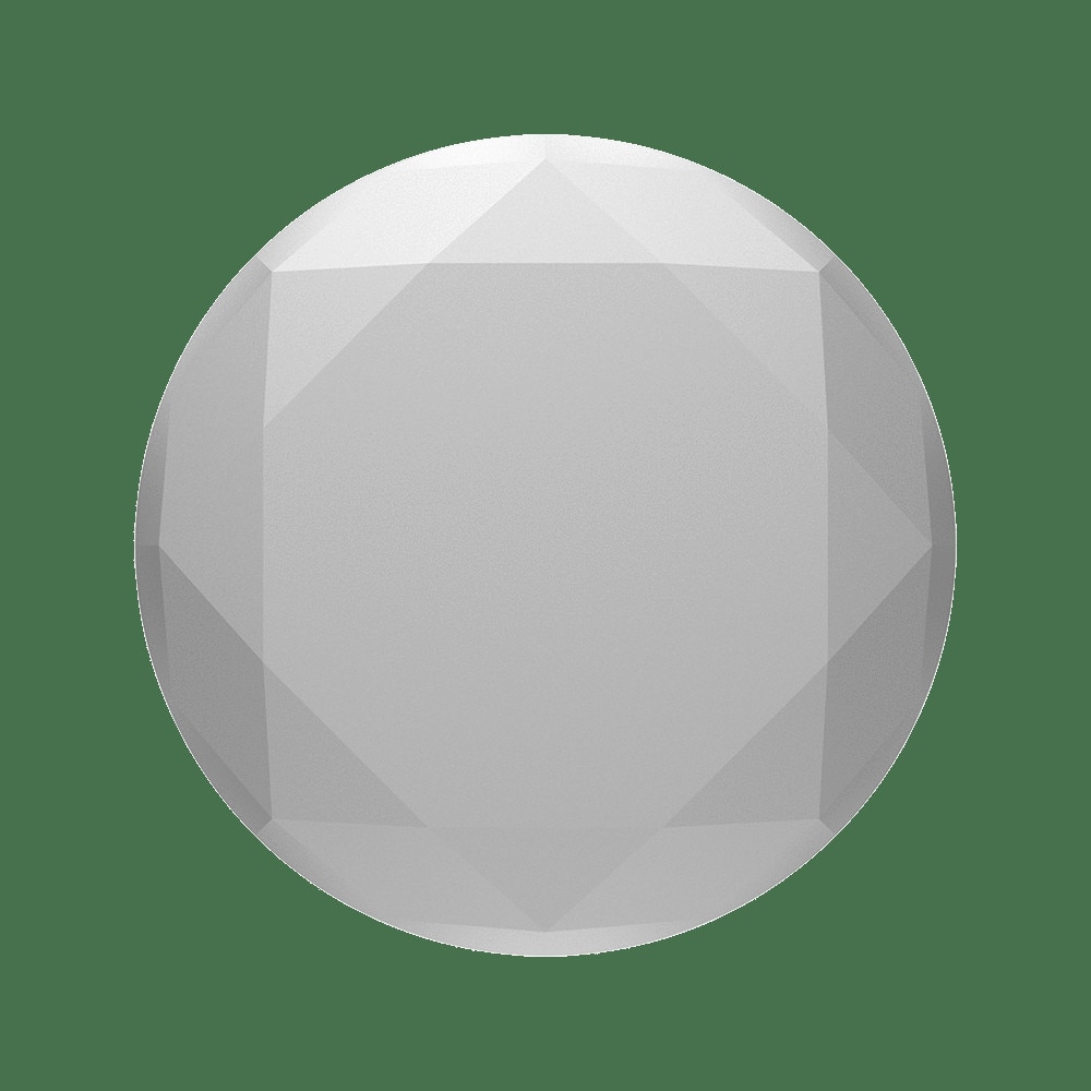 Suport universal PopGrip Diamond Silver, accesoriu de telefon original PopSockets