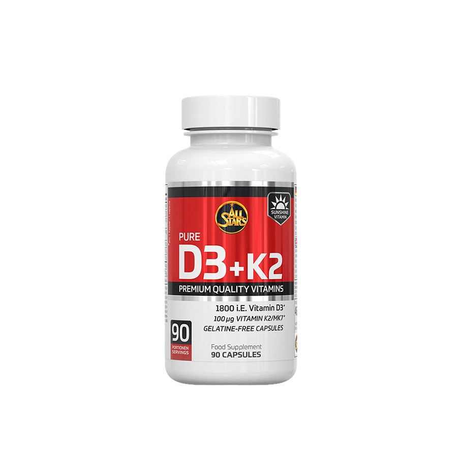 Supliment nutritiv, Pure d3+k2, 90 caps, all stars