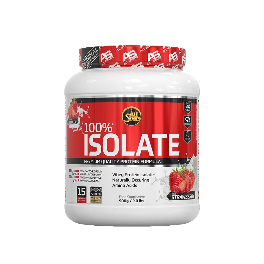 Supliment nutritiv, 100% isolate 900g, capsuni