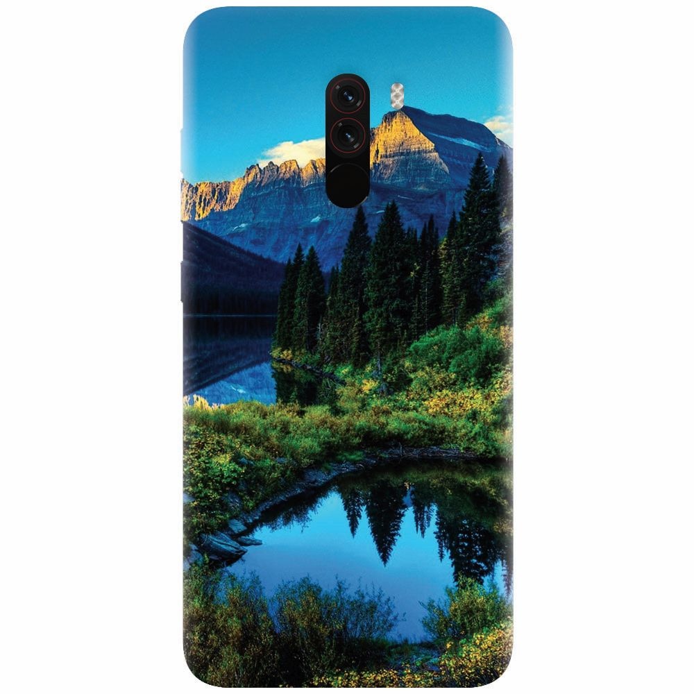 Husa silicon pentru Xiaomi Pocophone F1, HDR Mountains Lake
