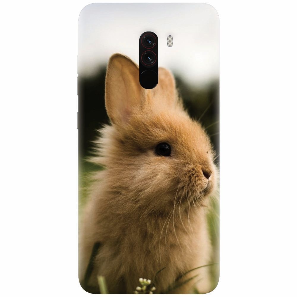 Husa silicon pentru Xiaomi Pocophone F1, Cute Rabbit In Grass