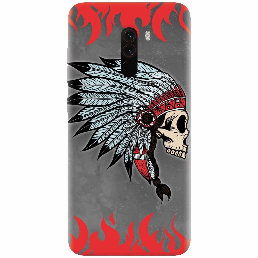 Husa silicon pentru Xiaomi Pocophone F1, Indian Skull