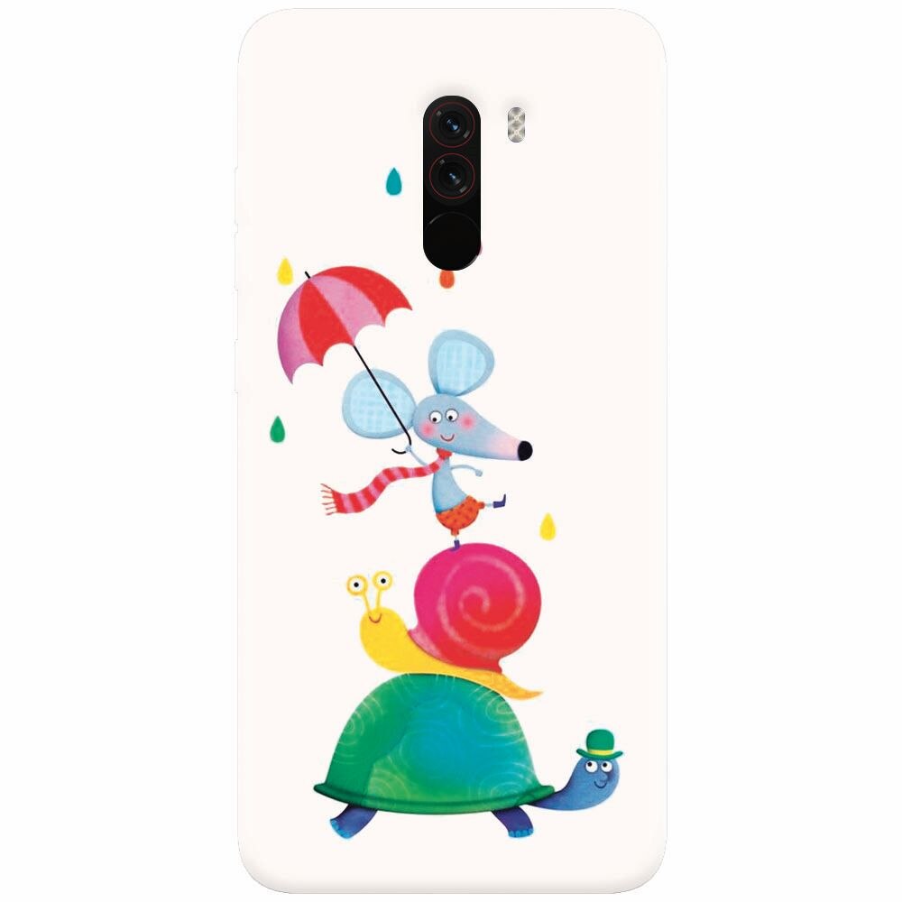 Husa silicon pentru Xiaomi Pocophone F1, Happy Animals