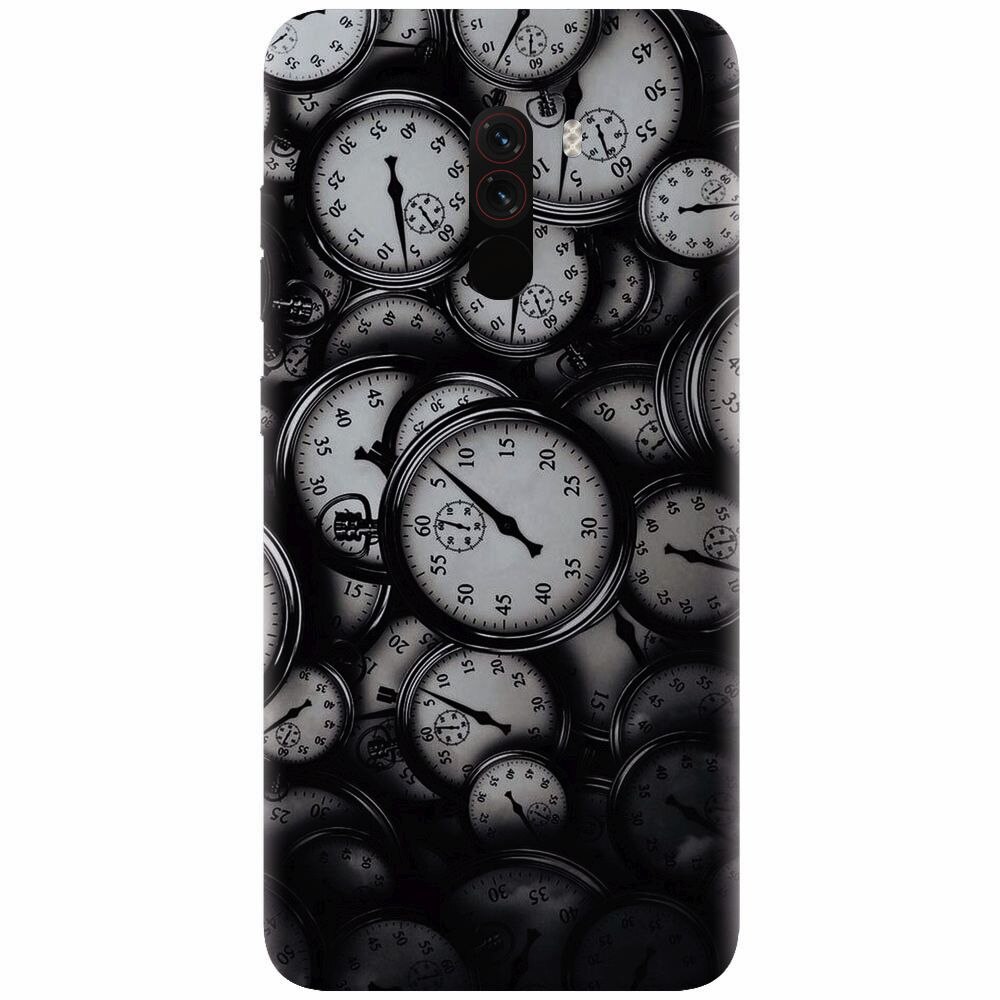 Husa silicon pentru Xiaomi Pocophone F1, Clocks Bw