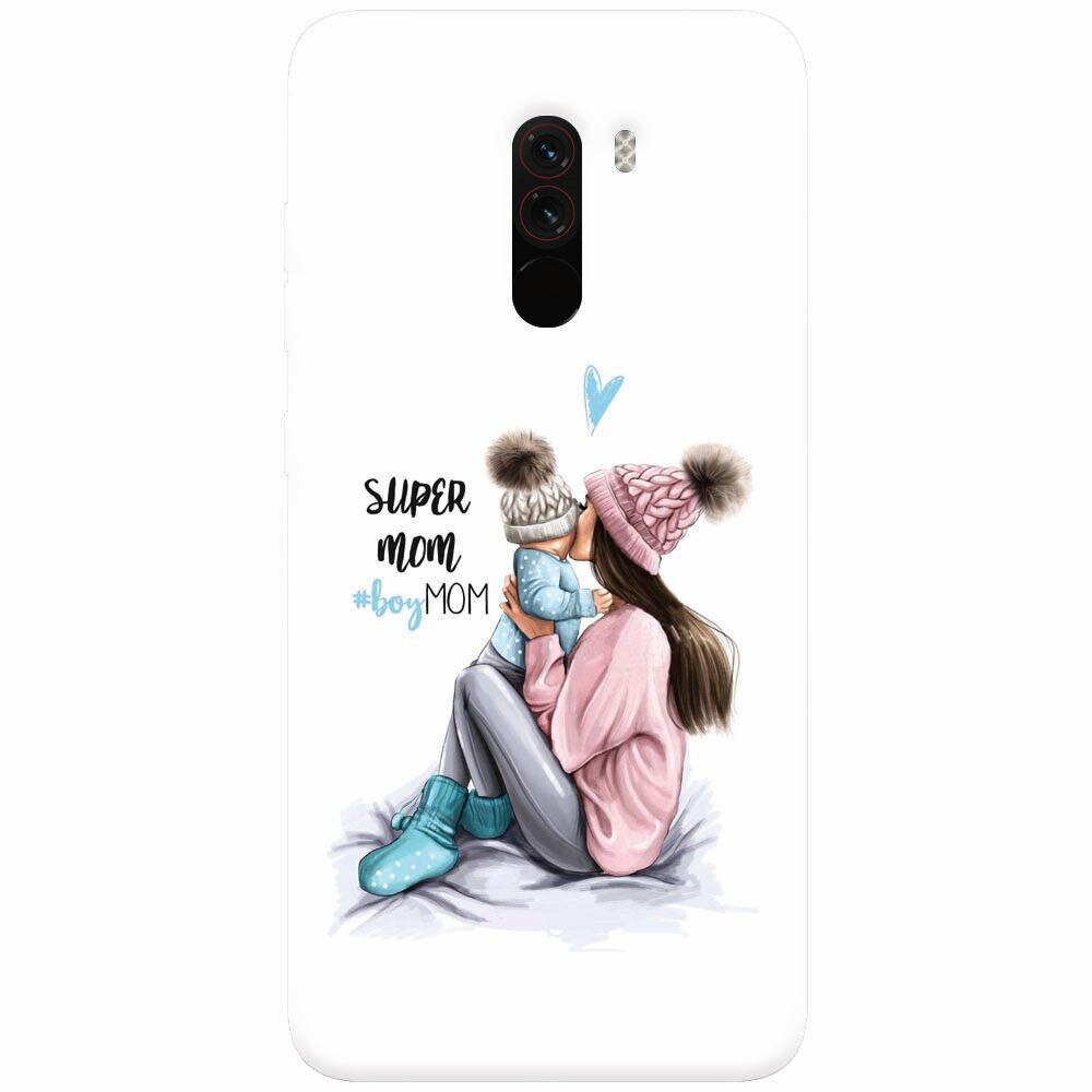 Husa silicon pentru Xiaomi Pocophone F1, Super Mom With Boy