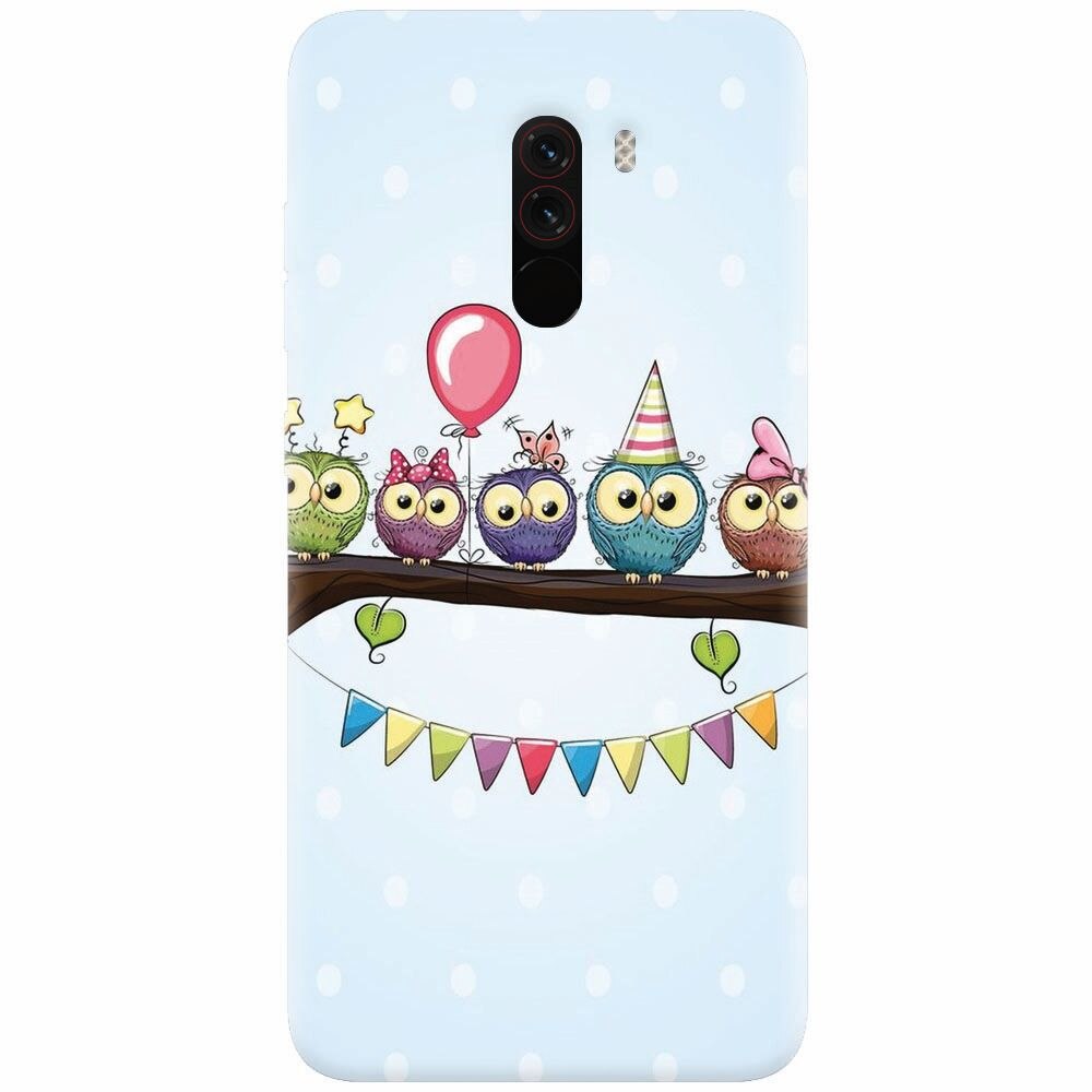 Husa silicon pentru Xiaomi Pocophone F1, Party Birds