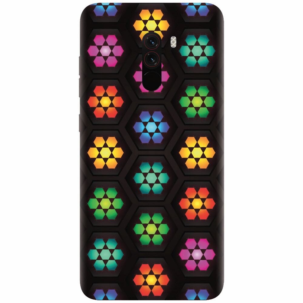 Husa silicon pentru Xiaomi Pocophone F1, Kaleidoscope Mosaic Patterns
