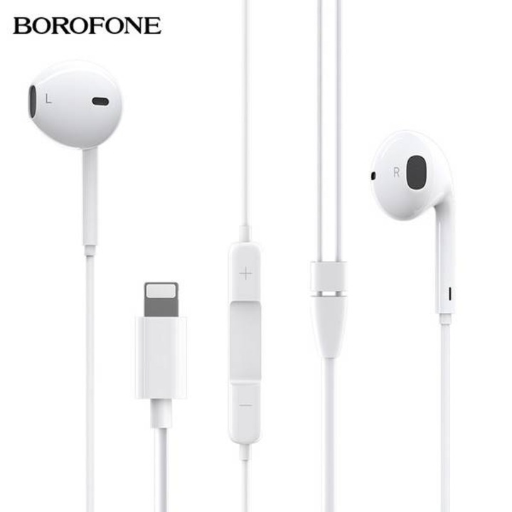 Casti Audio Originale Borofone M32 cu Microfon compatibile Apple pentru Iphone 7/8/X/XS/XR/11/11PRO/11PRO Max, iPad/iPod, White