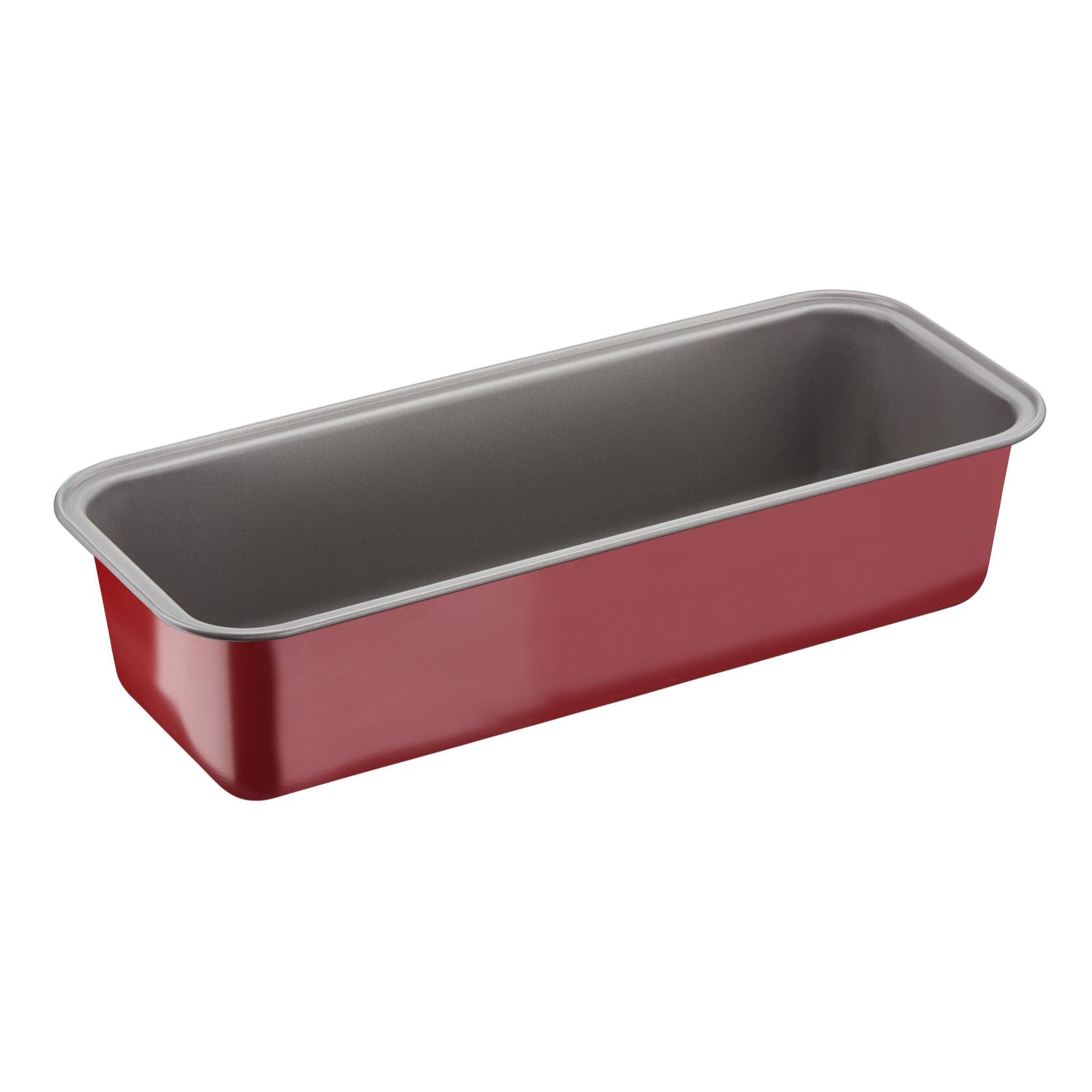 Tava dreptunghiulara pentru copt, Tefal Delibake J1640174, otel carbon, rosu / gri, 30 cm