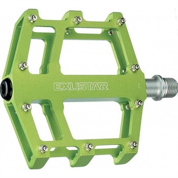 Pedale Exustar,358g,Flat Verde Pedale Exustar,358g,Flat Verde