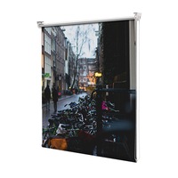 rolete art shade multicolore tip jaluzele cu rulou si sistem inclus urban multe biciclete langa casa decoratiuni latime 60 cm x inaltime 130 cm imagen 58_0_
0