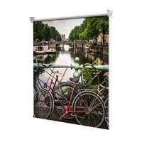 rolete art shade multicolore tip jaluzele cu rulou si sistem inclus urban biciclete langa apa decoratiuni latime 50 cm x inaltime 130 cm imagen 50_0_
0