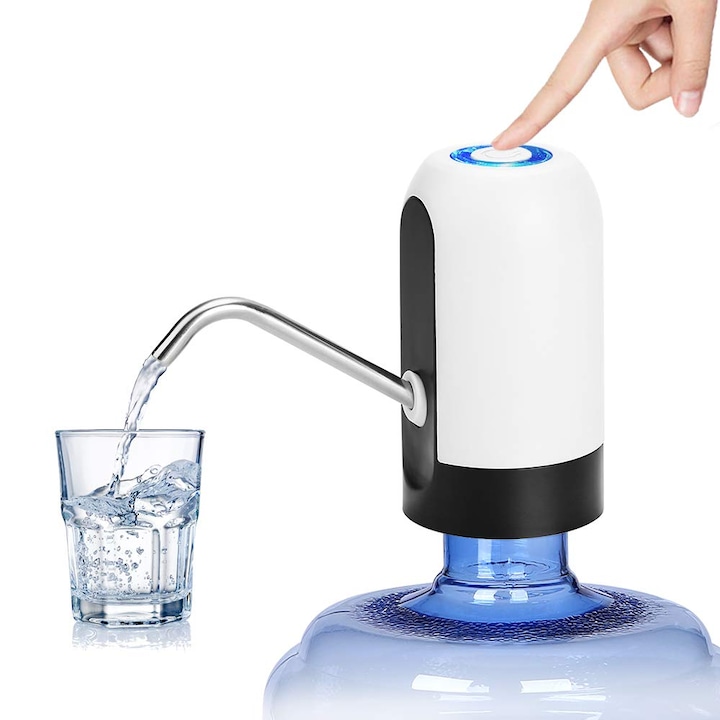 Furnizor Online Elektromos vízszűrő, USB, 20 literes palackok, fehér/fekete